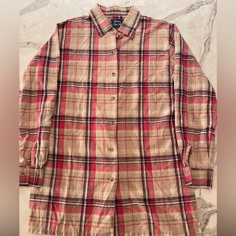 Blouse Linen-Cotton Button Down Size S